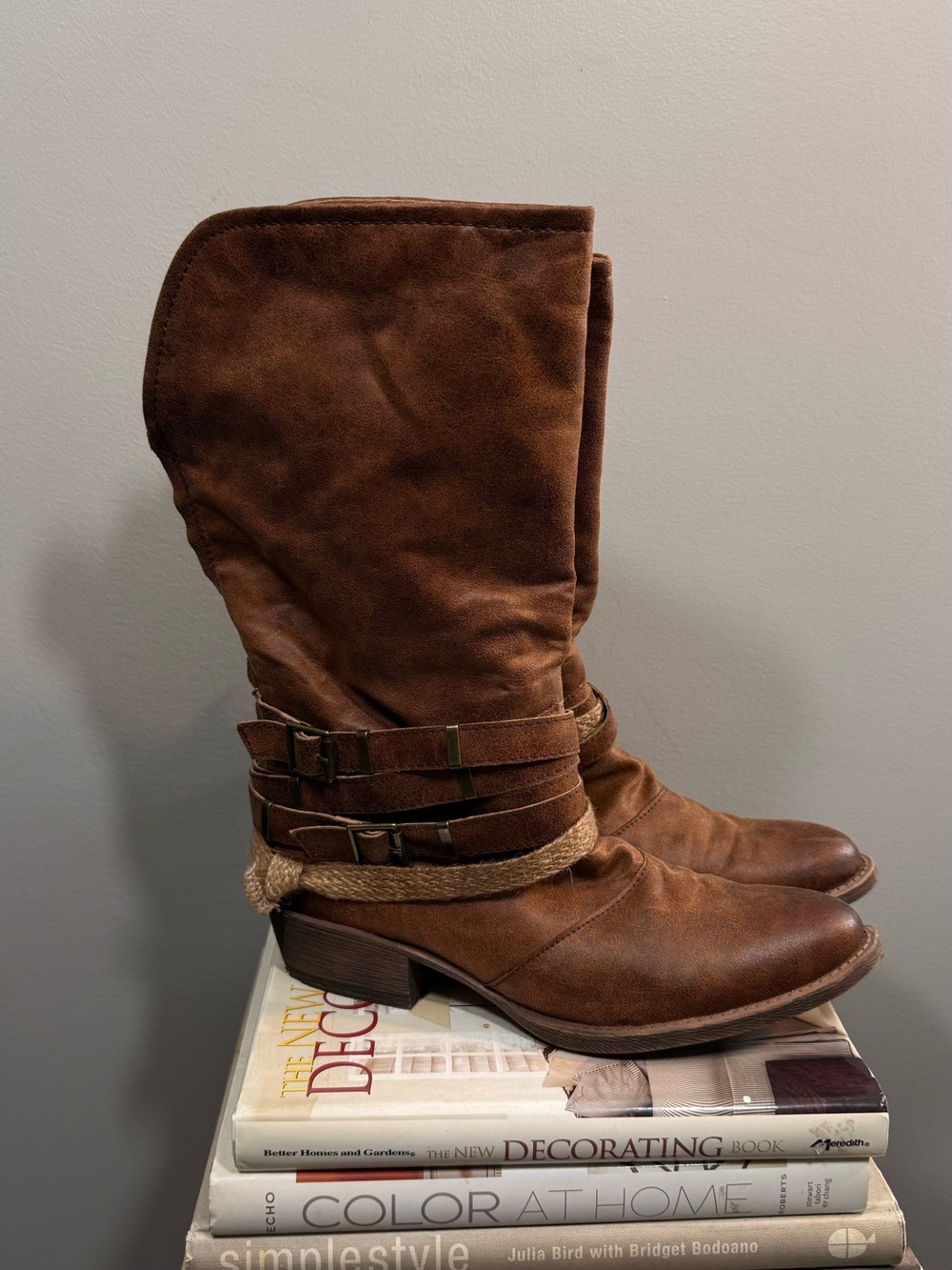 Coconuts by Matisse Brown Mid-Calf Buckle Strap Boots